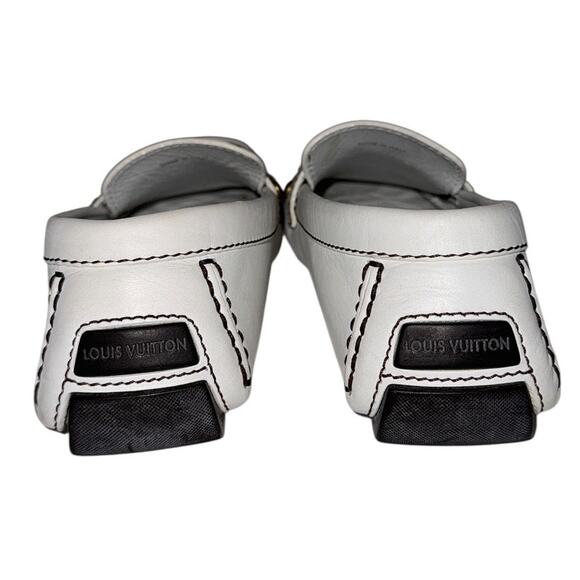 Louis Vuitton Men’s Monte Carlo White Leather Moccasin Loafers Size UK 7 USA 8 - Picture 6 of 16